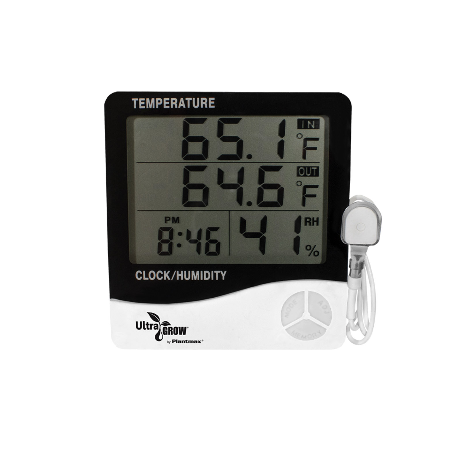 UltraGrow – Hygrometer/Thermometer/Clock – Allstate Garden Supply